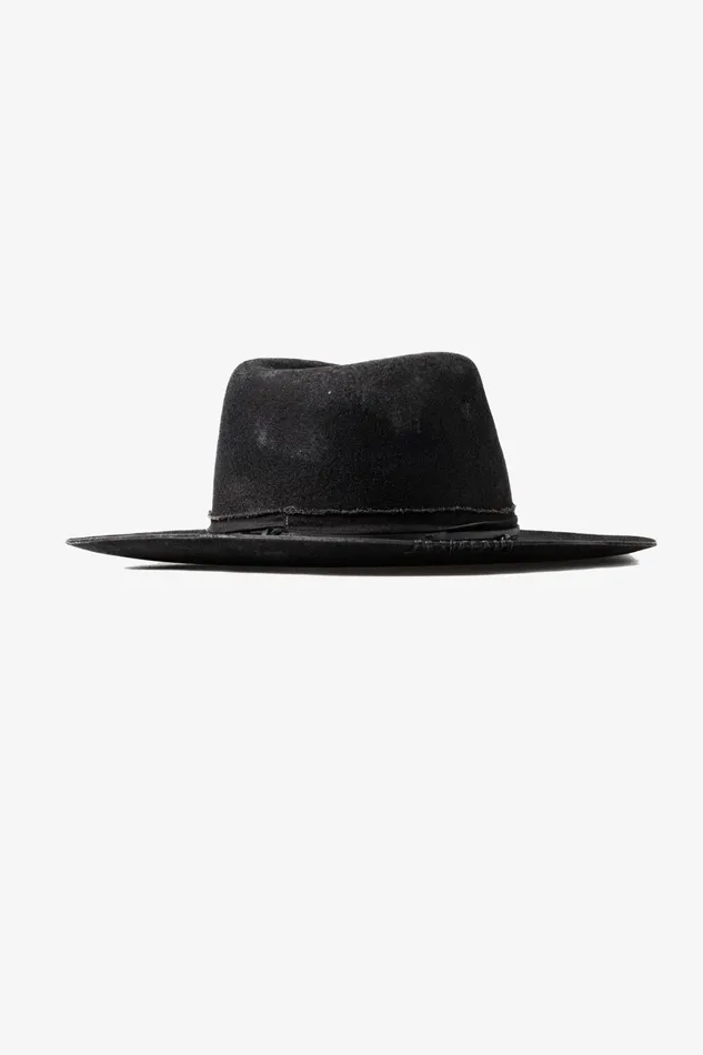 OTHER FEDORAS and FULL BRIM HATS MENWOMEN The Gypsy Fedora Hat Black Heavy Relic