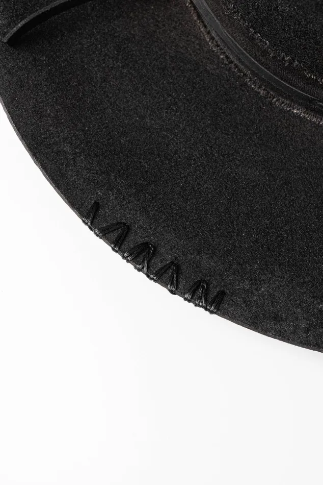 OTHER FEDORAS and FULL BRIM HATS MENWOMEN The Gypsy Fedora Hat Black Heavy Relic