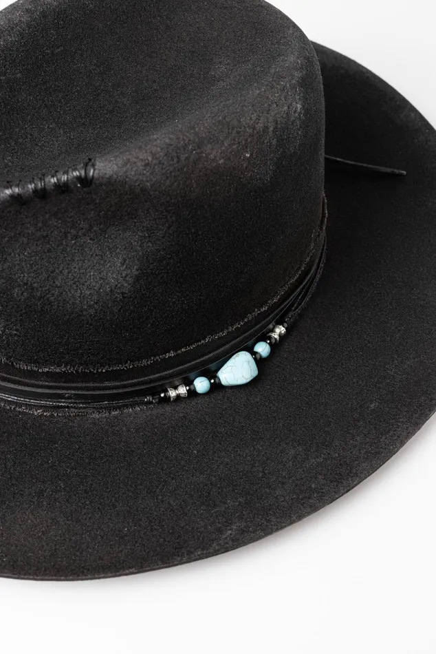 OTHER FEDORAS and FULL BRIM HATS MENWOMEN The Gypsy Fedora Hat Black Heavy Relic