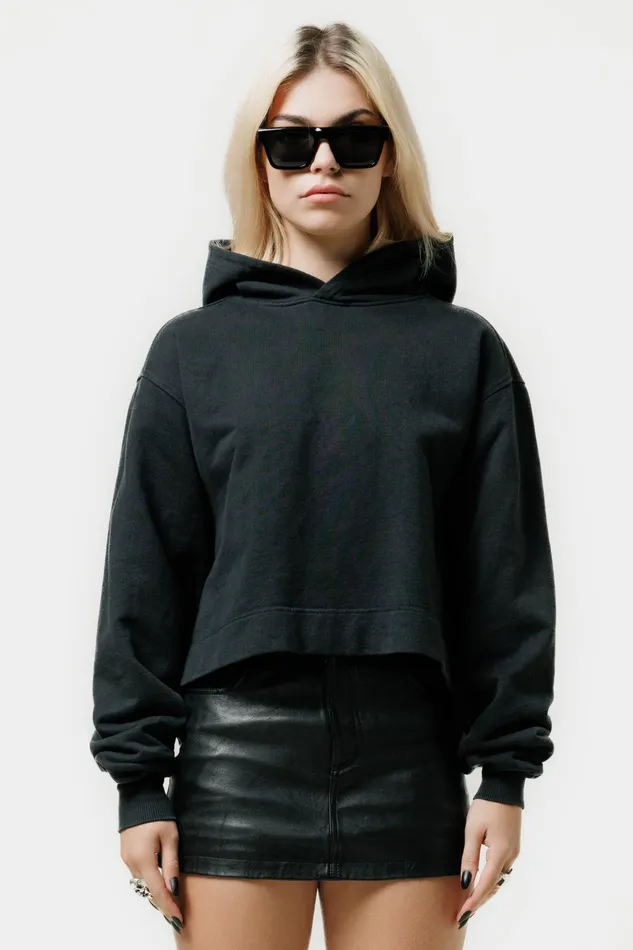 OTHER HOODIES and SWEATS WOMEN Cropped Oversized Hoodie