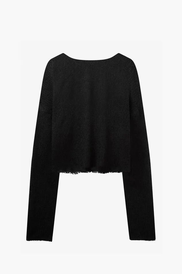 OTHER KNITWEAR MEN Cropped Navarro Jumper Black