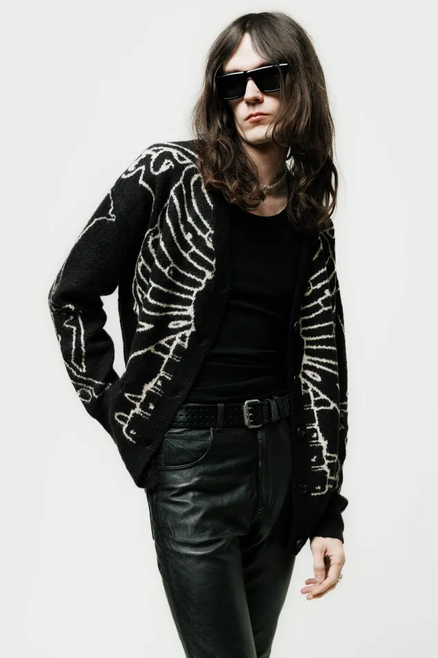 OTHER KNITWEAR MEN Reverse Skeleton Cardigan