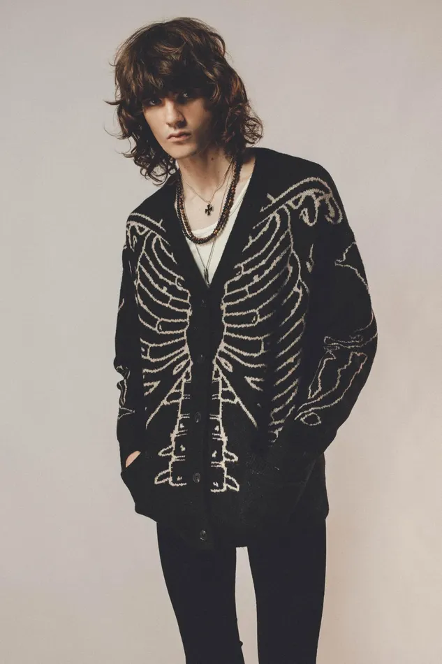 OTHER KNITWEAR MEN Reverse Skeleton Cardigan
