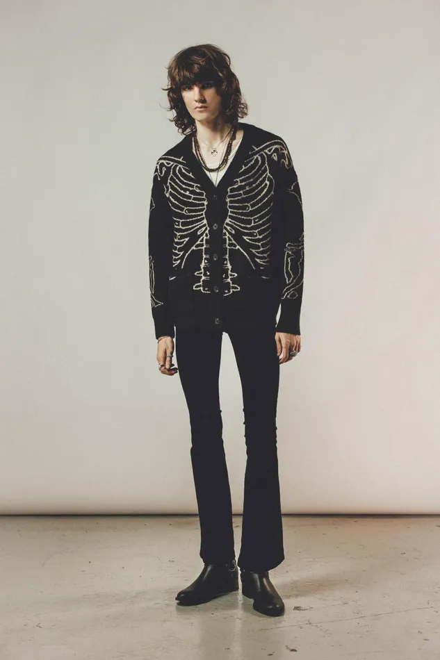 OTHER KNITWEAR MEN Reverse Skeleton Cardigan
