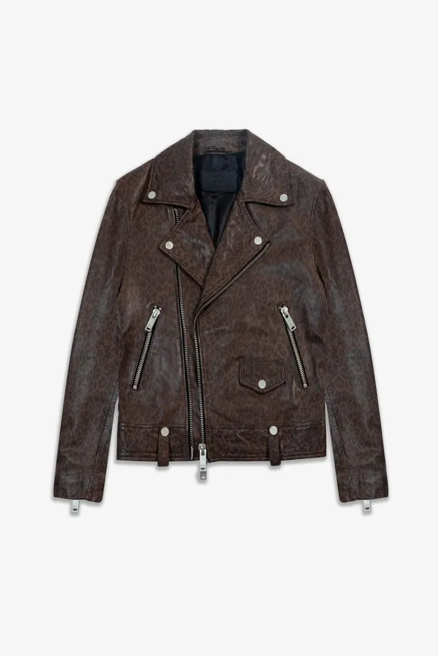 OTHER LEATHER JACKETS MEN Colt Biker Jacket Leopard