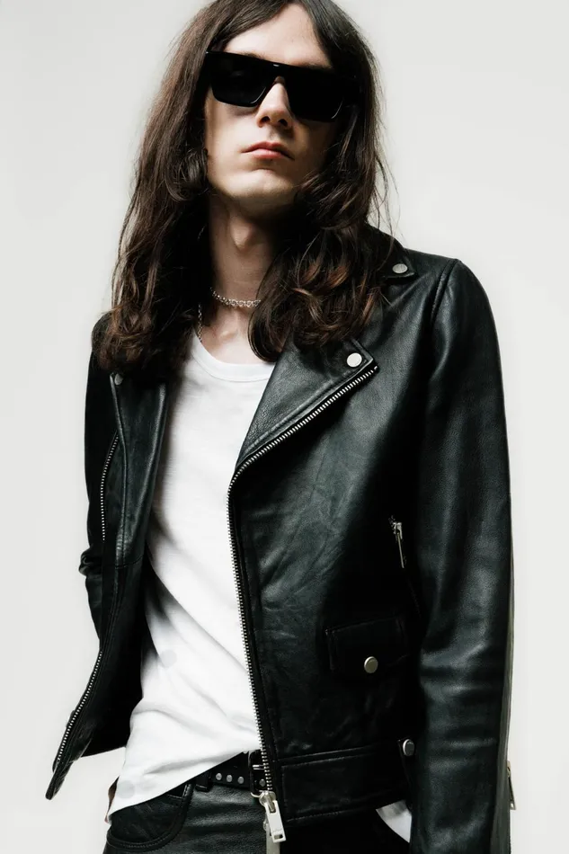 OTHER LEATHER JACKETS MEN COLT LEATHER BIKER JACKET Vintage Black