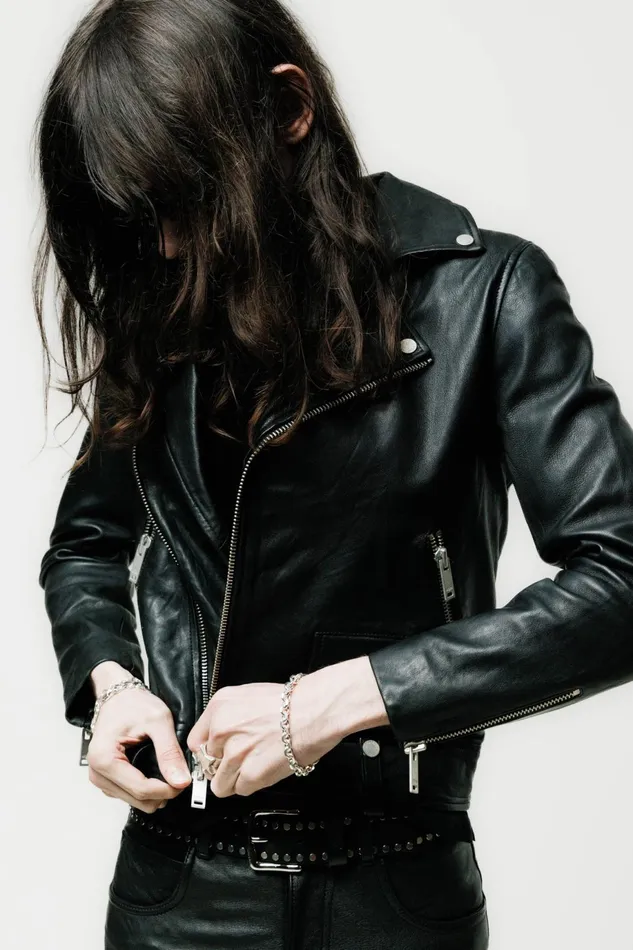 OTHER LEATHER JACKETS MEN COLT LEATHER BIKER JACKET Vintage Black