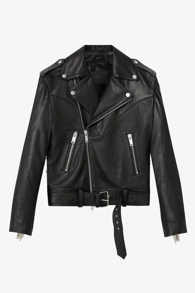 OTHER LEATHER JACKETS MEN The Chained Outlaw Biker Jacket