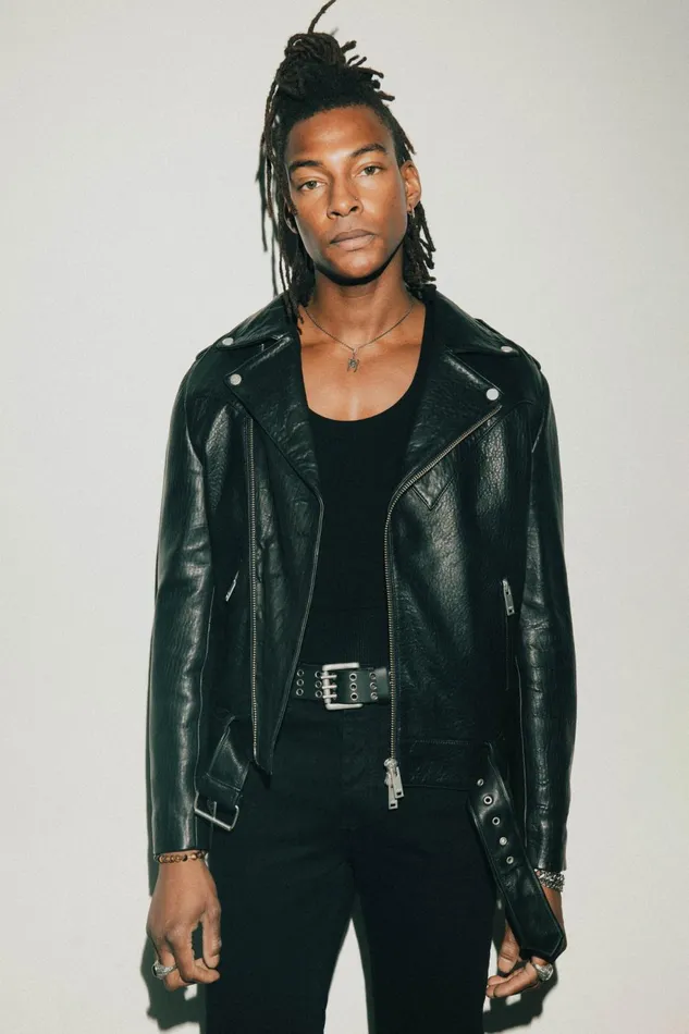 OTHER LEATHER JACKETS MEN The Chained Outlaw Biker Jacket