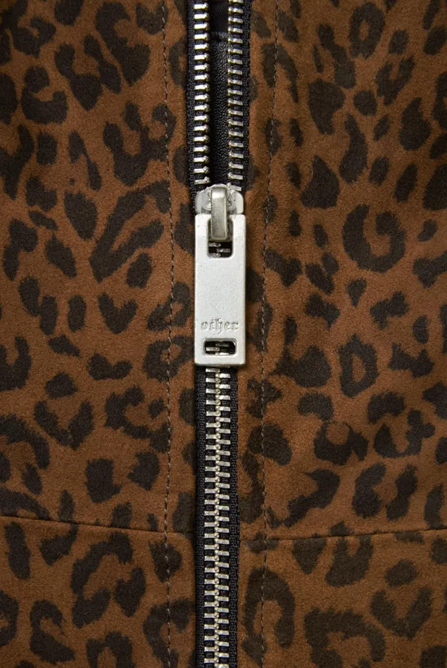 OTHER SKIRTS and DRESSES WOMEN The Lita Zip Tube Dress Leopard Suede