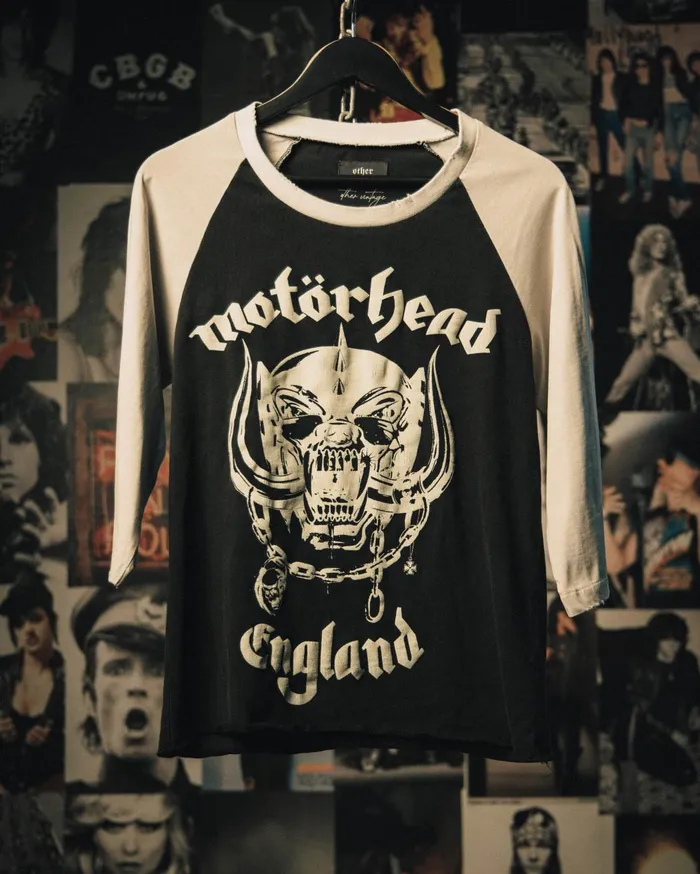 OTHER TSHIRTS MEN Motrhead England Vintage Baseball Tee
