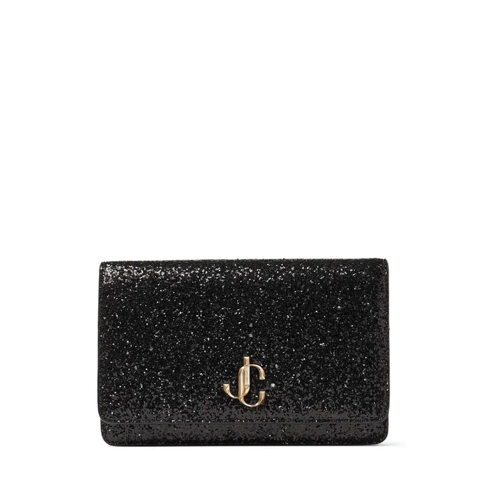 Palace Black Galactic Glitter Fabric Mini Bag With Jc Emblem Black Women JIMMY CHOO Small Leather Goods Palace Black Galactic Glitter Fabric Mini Bag With Jc Emblem Black Women JIMMY CHOO Small Leather Goods