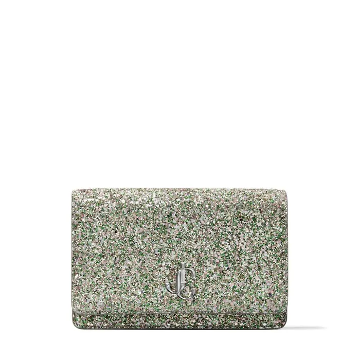 Palace Peppermint Coarse Glitter Fabric Mini Bag With Jc Emblem Peppermint Women JIMMY CHOO Small Leather Goods Palace Peppermint Coarse Glitter Fabric Mini Bag With Jc Emblem Peppermint Women JIMMY CHOO Small Leather Goods