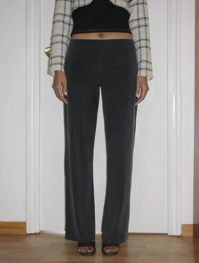 Paloma Wool ALEXIA Black Stitched Pants And Miniskirt Piece Women Cupro