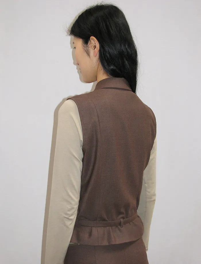 Paloma Wool ANGELCollared Vest With Front Zip And Adjustable Belt Women Tops