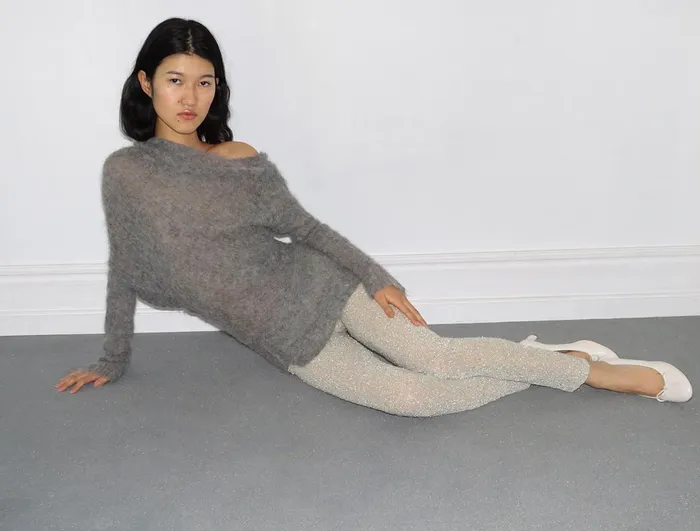 Paloma Wool BIRRASlightly Sheer Shiny Tricot Leggings Women Bottoms