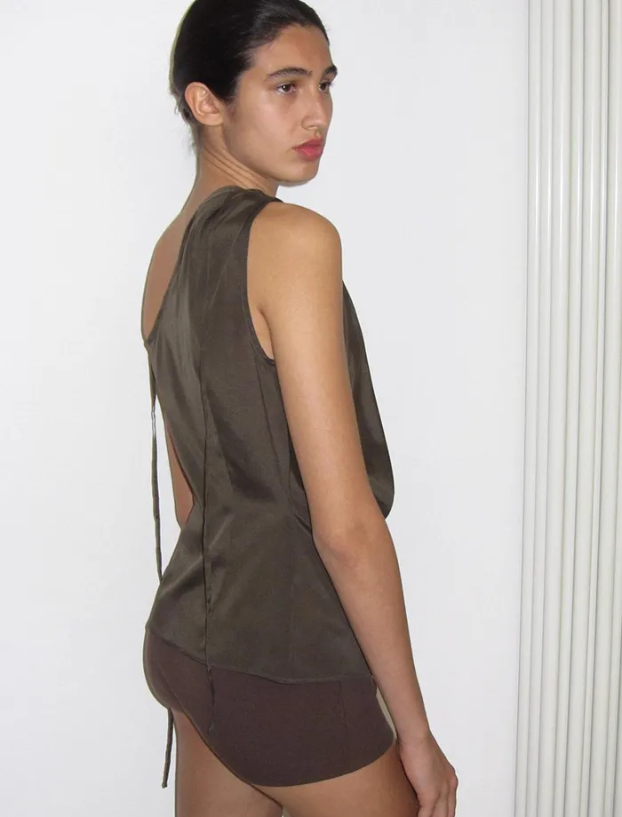 Paloma Wool BYBLOSElastic Silk Multiposition Drape Top Women Tops