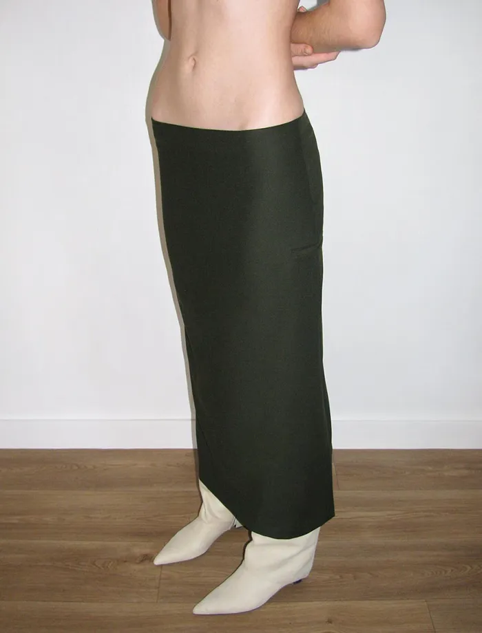 Paloma Wool CHEFKhaki Pinstripe Low Rise Side Pocket Long Skirt Women Bottoms Paloma Wool CHEFKhaki Pinstripe Low Rise Side Pocket Long Skirt Women Bottoms