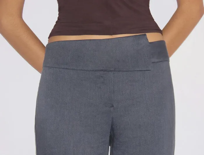 Paloma Wool DIPAsymmetric Wide Waistband Elastic Pants Women Bottoms