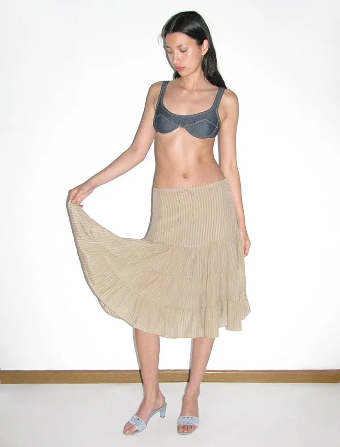 Paloma Wool ETOILESlightly Sheer Gathered Skirt Women Bottoms