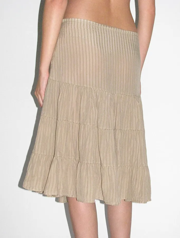 Paloma Wool ETOILESlightly Sheer Gathered Skirt Women Bottoms