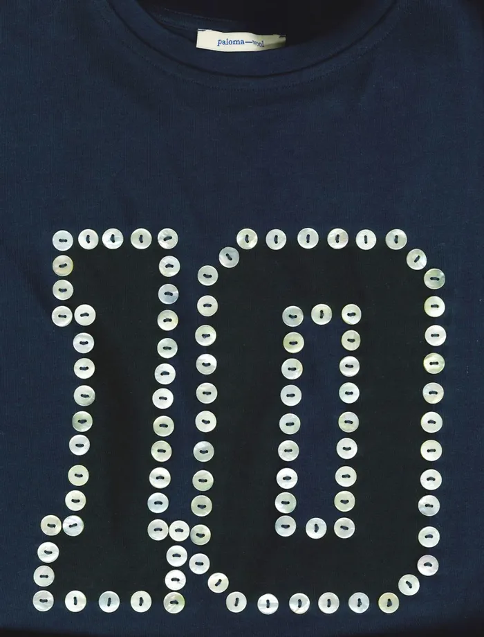 Paloma Wool FLORECotton Tshirt With A 03910039 Print Decorated With Motherofpearl Buttons Pwman 8211 US
