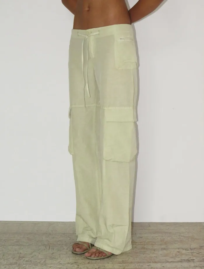 Paloma Wool FLORESTAYellow Lowwaist Cargo Pants Women Bottoms