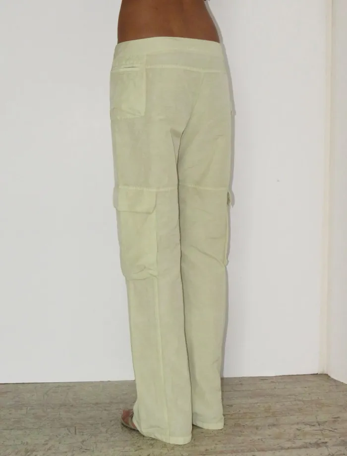 Paloma Wool FLORESTAYellow Lowwaist Cargo Pants Women Bottoms