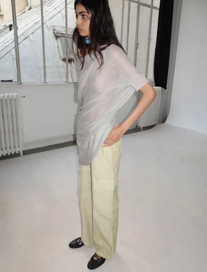 Paloma Wool FLORESTAYellow Lowwaist Cargo Pants Women Bottoms