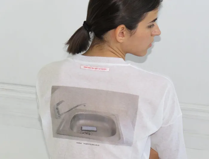 Paloma Wool GIOSheer Delicate Cotton Knit Top With A Photograph By Alessandro Furchino Capria Women Tops