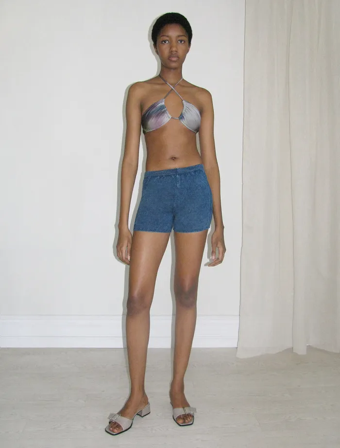 Paloma Wool GRAND TOURWashed Indigo Effect Lowwaist Short Women Bottoms