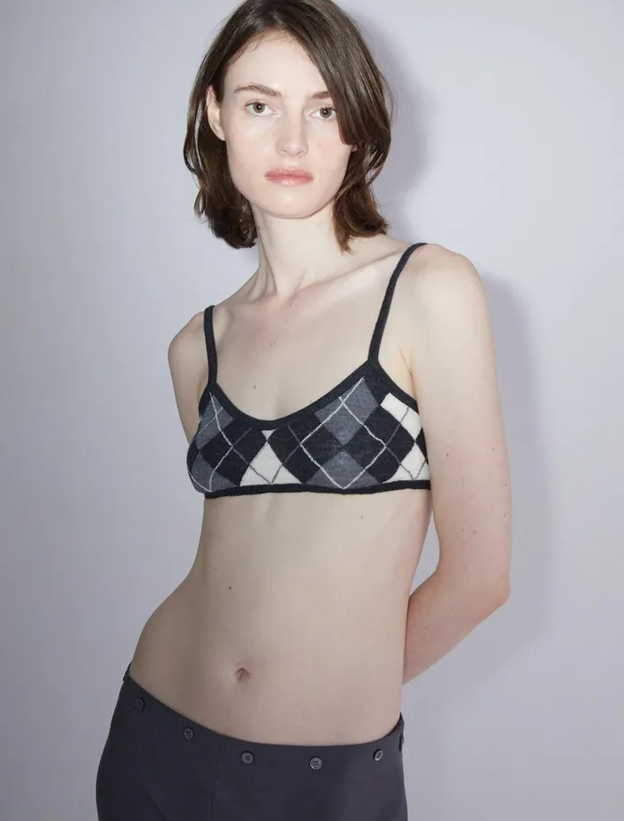 Paloma Wool GUNITBralette Top With Diamond Jacquard Women Tops