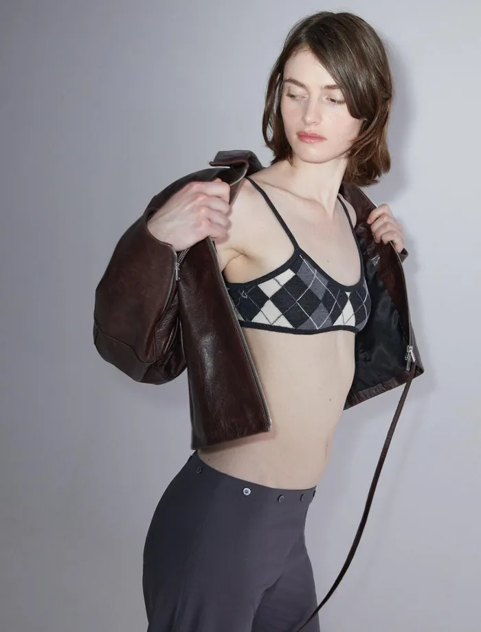 Paloma Wool GUNITBralette Top With Diamond Jacquard Women Tops