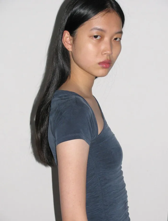Paloma Wool MAURANavy Cupro Asymmetric Top With Puckered Body Women Tops