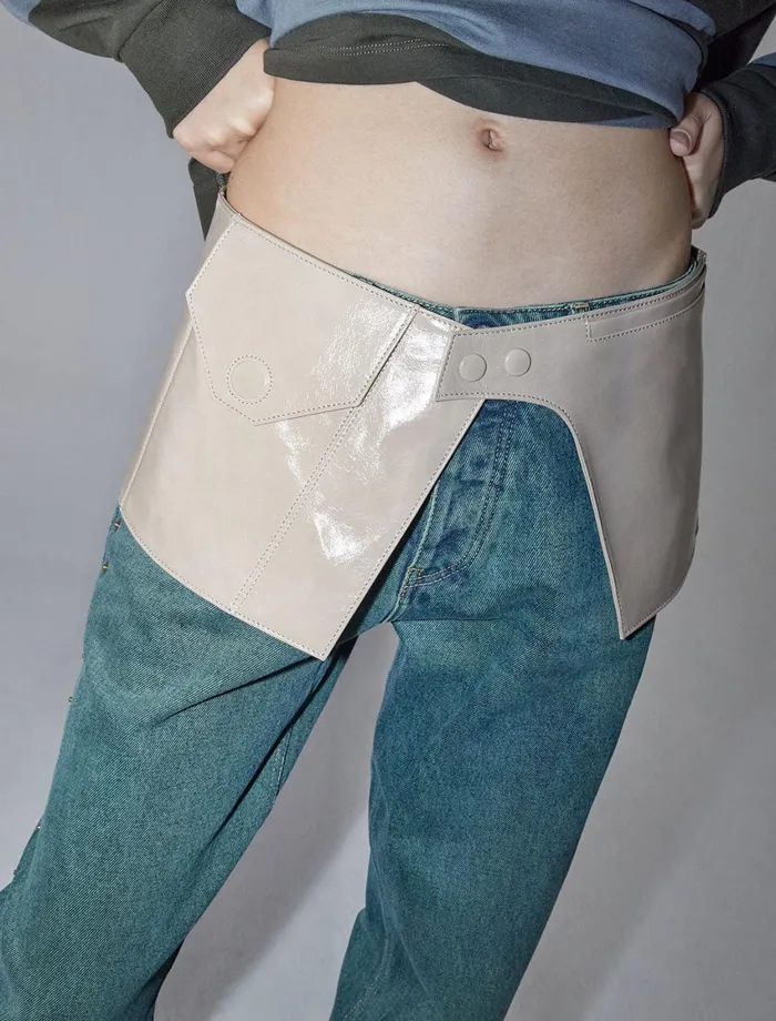 Paloma Wool PAULINABeige Mini Skirtstyle Leather Belt With Pockets Women Belts Paloma Wool PAULINABeige Mini Skirtstyle Leather Belt With Pockets Women Belts