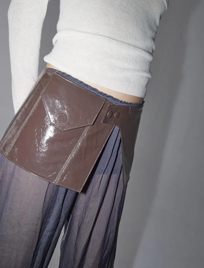 Paloma Wool PAULINABrown Mini Skirtstyle Leather Belt With Pockets Women Belts Paloma Wool PAULINABrown Mini Skirtstyle Leather Belt With Pockets Women Belts