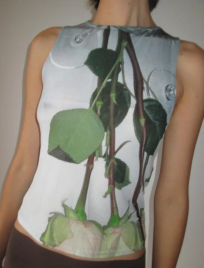 Paloma Wool PONSASlightly Sheer Sleeveless Top With 039Restaurant039 Print Women Tops