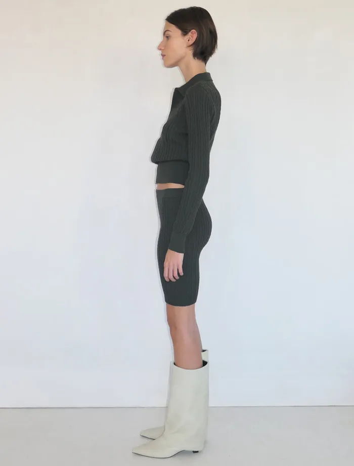 Paloma Wool QUINOAKhaki Knitted Braided Short Pants Women Bottoms
