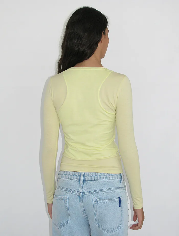 Paloma Wool SOMBRITADoublelayer Tshirt Effect With Front Embroidery Women Tops