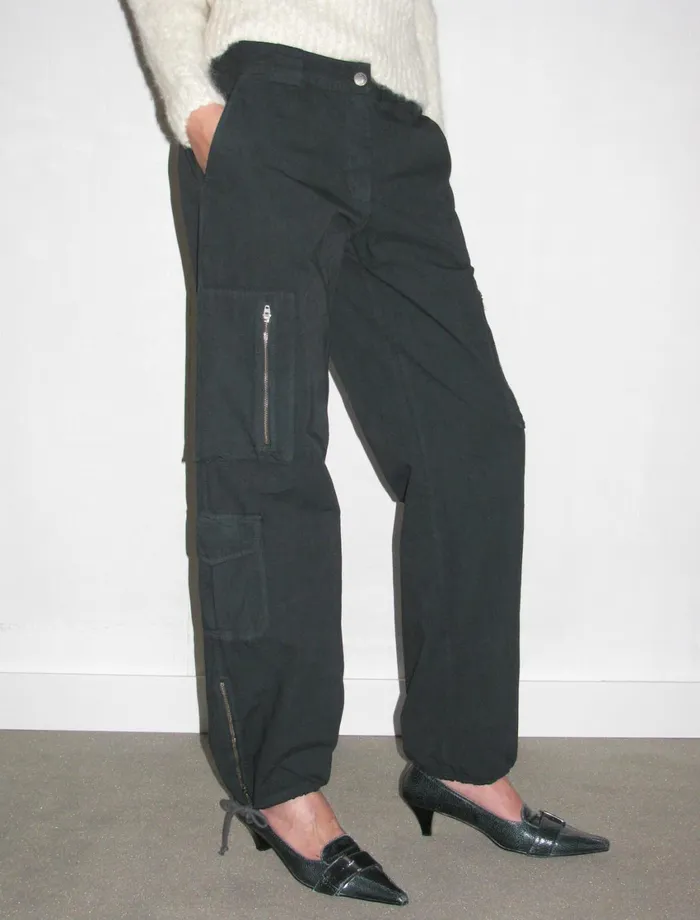 Paloma Wool TETSUWashed Effect Cargo Pants With Side Pockets And Adjustable Hem Women Bottoms Paloma Wool TETSUWashed Effect Cargo Pants With Side Pockets And Adjustable Hem Women Bottoms