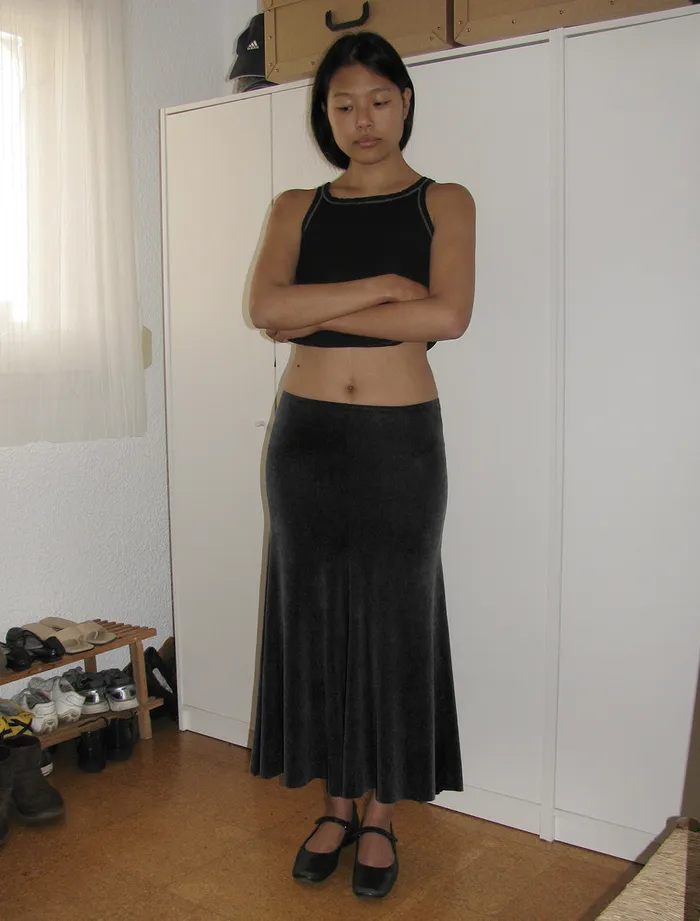 Paloma Wool VICKY Black Flared Cupro Skirt Women Bottoms