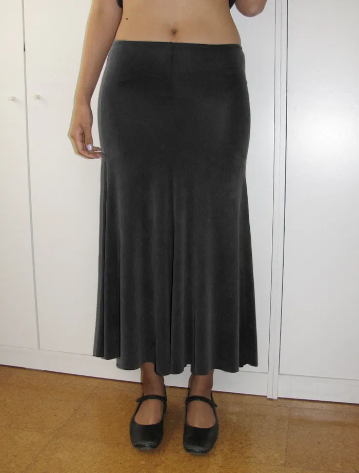 Paloma Wool VICKY Black Flared Cupro Skirt Women Bottoms