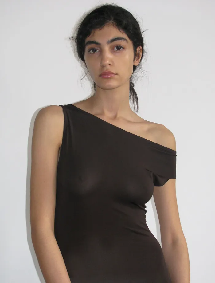 Paloma Wool YAUSIViscose Long Dress With Asymmetric Shoulders And Flared Bottom Women Dresses