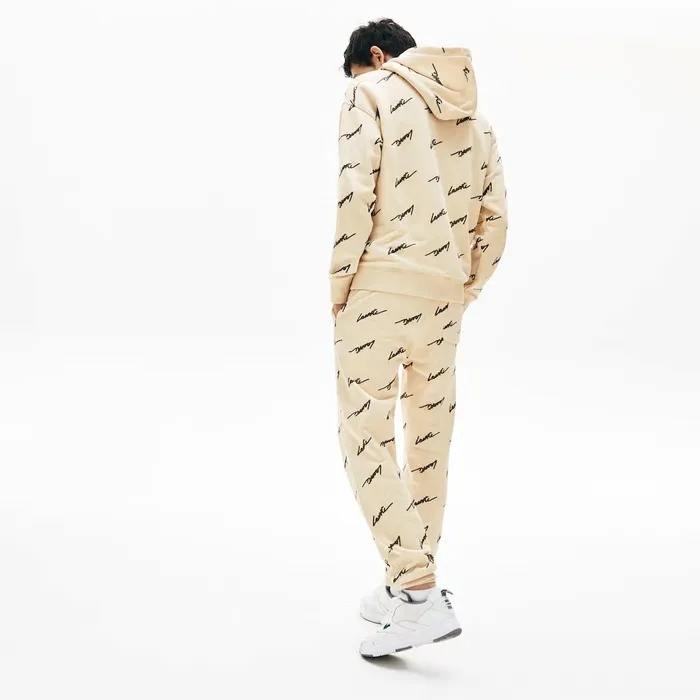 Pants and Shorts Lacoste Mens LIVE Cotton Fleece Sweatpants Beige Store