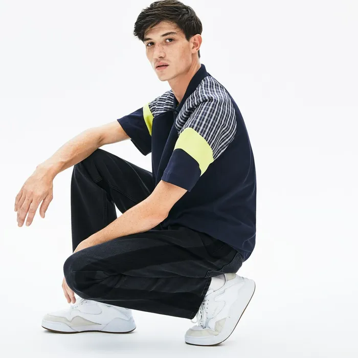 Pants and Shorts Lacoste Mens LIVE Straight Cut 5Pocket Cotton Jeans Black Store