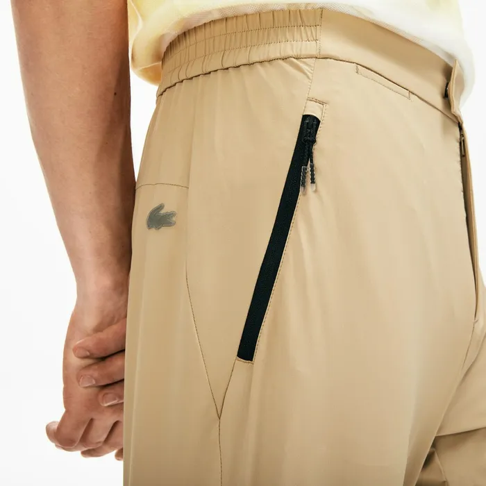 Pants and Shorts Lacoste Mens Motion Ergonomic Pants Beige Online Outlet Store