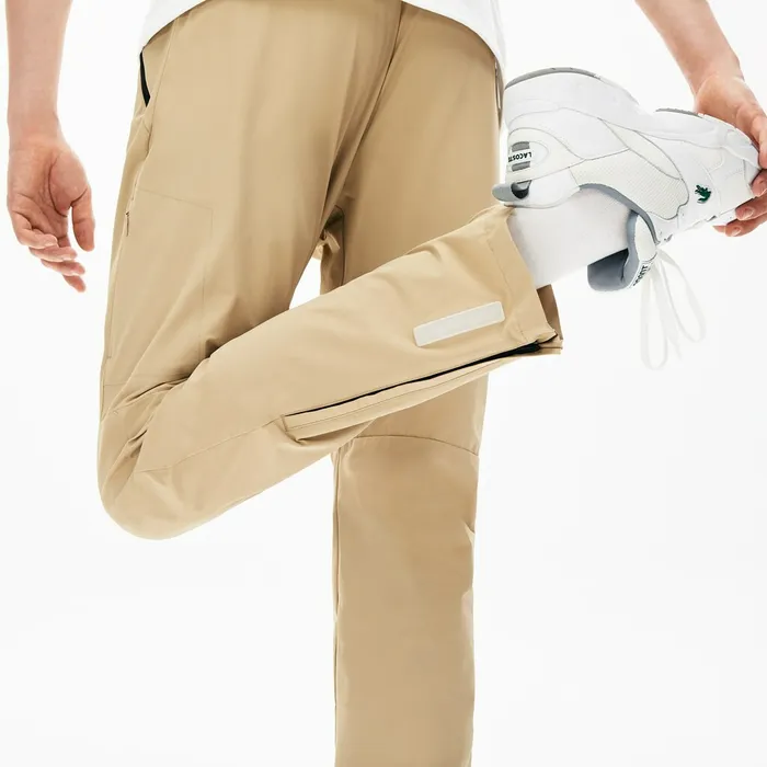 Pants and Shorts Lacoste Mens Motion Ergonomic Pants Beige Online Outlet Store