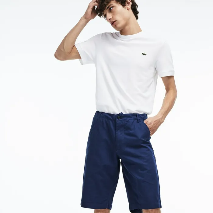 Pants and Shorts Lacoste Mens Regular Fit Cotton And Linen Shorts Inkwell On Sale Pants and Shorts Lacoste Mens Regular Fit Cotton And Linen Shorts Inkwell On Sale