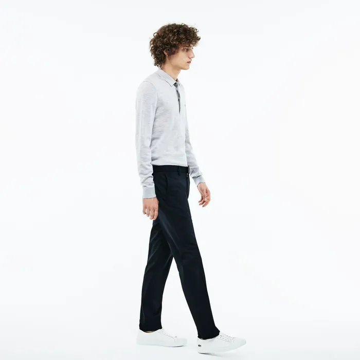 Pants and Shorts Lacoste Mens Slim Fit Stretch Twill Chino Pants Navy Blue Shop Online