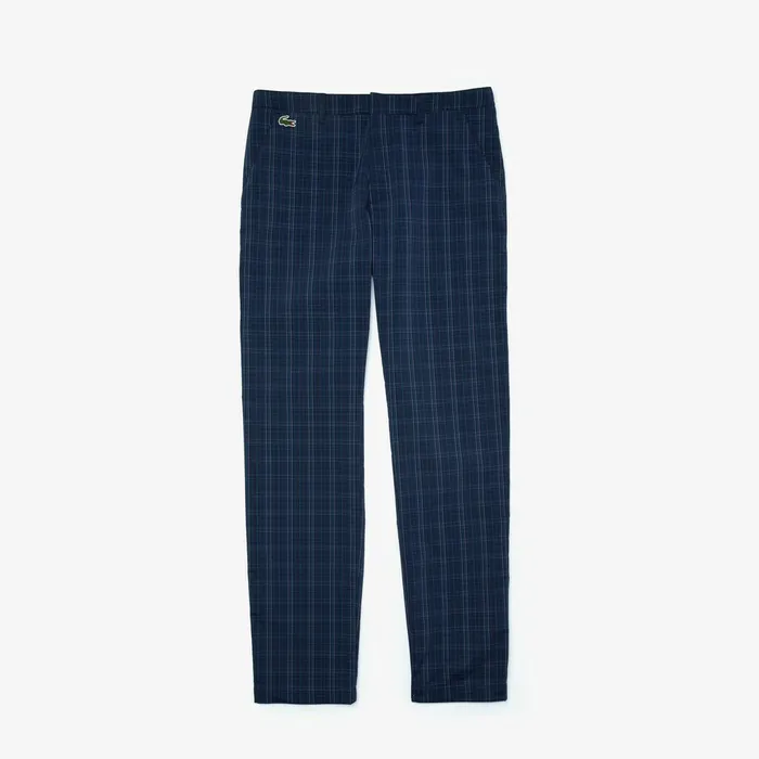 Pants and Shorts Lacoste Mens SPORT Checked Stretch Golf Pants Navy BlueBlueWhiteTurquoise On Sale Pants and Shorts Lacoste Mens SPORT Checked Stretch Golf Pants Navy BlueBlueWhiteTurquoise On Sale